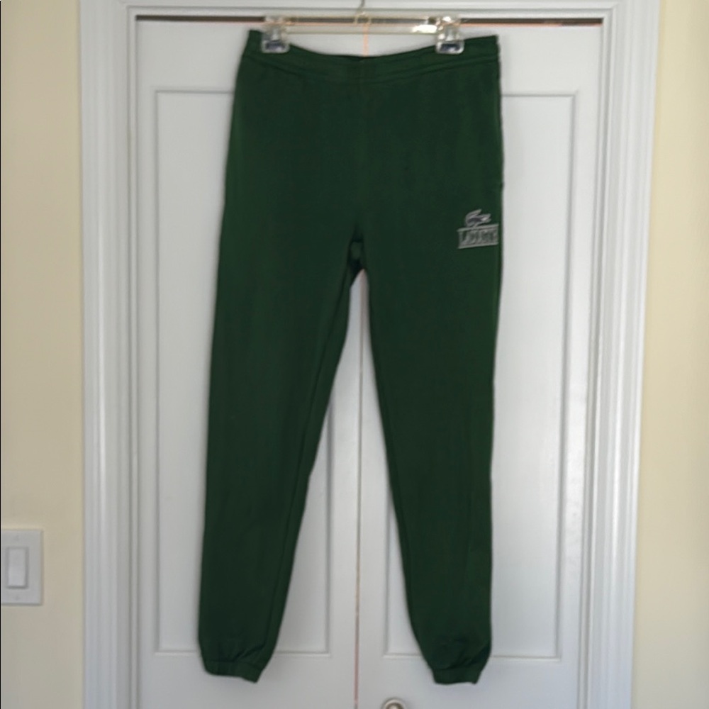 Lacoste Unisex Green Tapered Joggers